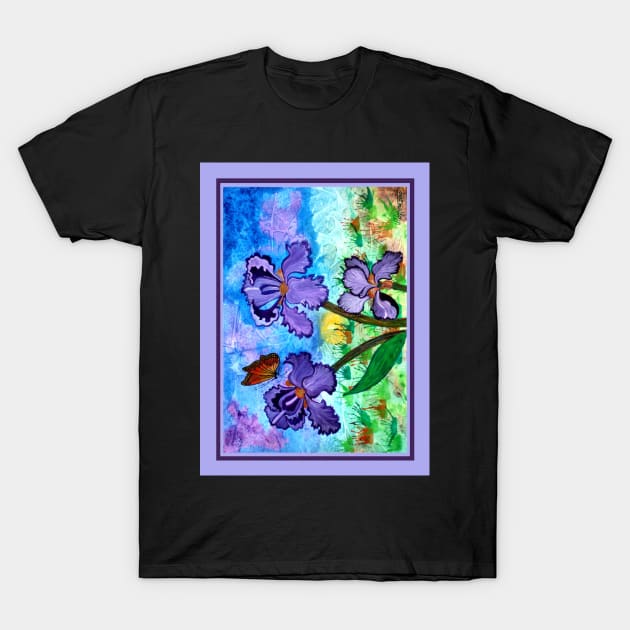 Iris at Sunrise (Lavendar Trim) T-Shirt by ArtByMark1